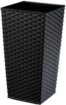 Kadax Tall rattan flower pot 46.5 cm Black