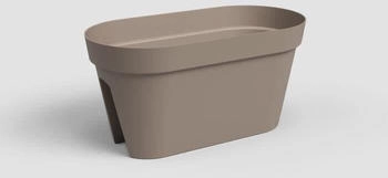 Artevasi Capri balcony planter 60 x 30 x 30 cm taupe gray