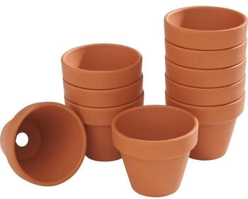 VBS Round plant pot 5 cm terracotta set of 10 VBS Round plant pot 5 cm terracotta set of 10