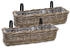 Spetebo 2er Set Balkonkasten Natur 60 x 20 cm