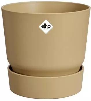 Elho greenville Topf rund 47 cm - goldener sand