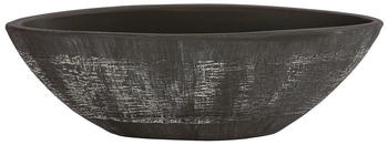 Dehner Keramik-Jardiniere Romy oval Dunkelbraun
