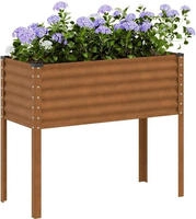 vidaXL Gartenpflanzgef&auml;&szlig; 100 x 45 x 90 cm Verwitterungsstahl