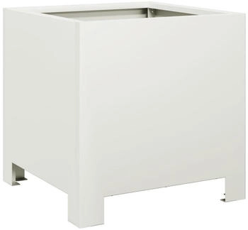 vidaXL Pflanzkübel Weiß 30x30x30 cm Stahl (851187)