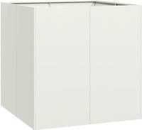 vidaXL Pflanzgef&auml;&szlig; Wei&szlig; 80x80x80 cm Stahl