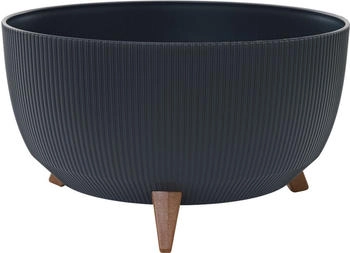 Siena Garden Oslo Stripe Pflanzgefäß aus Polypropylen Anthrazit (LA961-82)