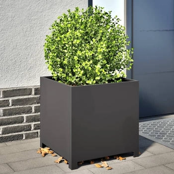 vidaXL Pflanzkübel Schwarz Stahl (851213)
