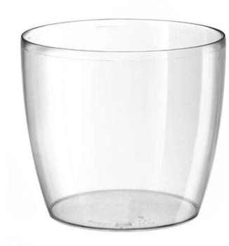 Teraplast Rectangular plant pot 22 x 20 cm transparent