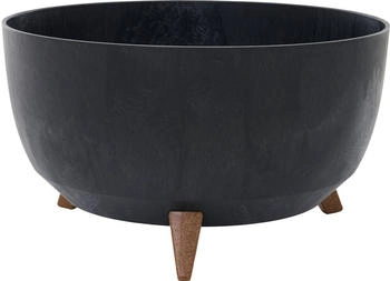 Siena Garden OSLO STONE Pflanzgefäß Kunststoff Beton-Optik Schwarz (LA882-71)