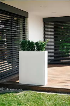 Vivanno Raumteiler Sichtschutz Premium Stahlblech Weiß ELEMENTO 75x90x25
