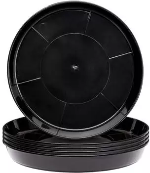 Garronda Blumentopf Untersetzer GD-0026 Schwarz ⌀ 40cm H=5,2cm 5 Stück