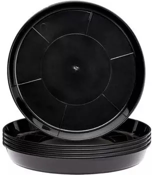 Garronda Blumentopf Untersetzer GD-0026 5 Stück Schwarz ⌀ 15cm H=2,3cm ⌀ 15cm H=2,3cm 5 Stück Schwarz