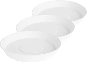 Garronda Blumentopfuntersetzer GD-0023 3 Stück Weiß ⌀ 20cm H=3,5cm ⌀ 20cm H=3,5cm 3 Stück Weiß