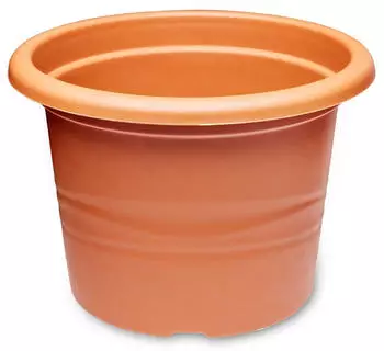 Garronda Blumentopf rund aus Kunststoff GD-0022 Terracotta ⌀ 23cm H=16.5cm 1 Stück