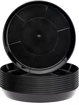 Garronda Blumentopf Untersetzer GD-0026 Schwarz ⌀ 25cm H=4cm 10 Stück
