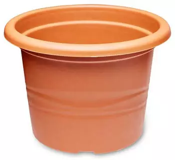 Garronda Terracotta Blumentopf rund aus Kunststoff Pflanzentopf für Blumen und andere Pflanzen Blumentöpfe Plastik GD-0022 (Terracotta ⌀ 34cm H 24cm)