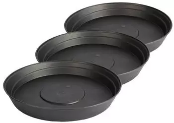 Garronda Blumentopfuntersetzer GD-0023 3 Stück Graphite ⌀ 18cm H=3,5cm ⌀ 18cm H=3,5cm 3 Stück Graphite