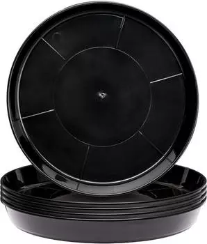 Garronda Blumentopf Untersetzer GD-0026 Schwarz ⌀ 30cm H=4,5cm 5 Stück