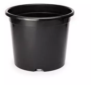 Garronda Blumentopf Kunststoff rund Pflanztopf Kräutertopf Anzuchttopf GD-0025 Schwarz ⌀ 35cm H=29cm 1 Stück