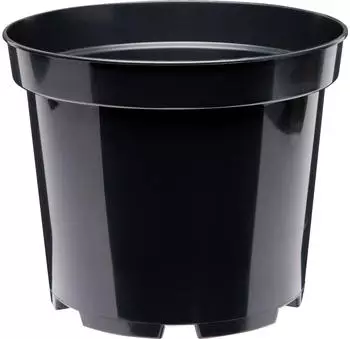 Garronda Blumentopf Blumentopf Kunststoff rund Pflanztopf Kräutertopf Anzuchttopf GD-0025 (1 St) 5 Stück Schwarz Ø 45 cm x 39.5 cm