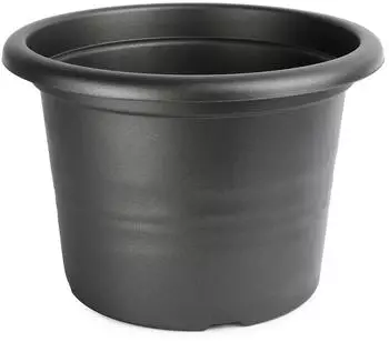 Garronda Blumentopf rund aus Kunststoff GD-0022 Graphite ⌀ 17cm H=12cm 1 Stück