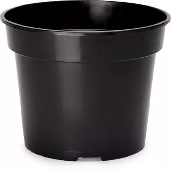 Garronda Blumentopf Kunststoff Pflanztopf rund Kräutertopf Anzuchttöpfe Blumentopf Schwarz für Innen und Aussen 39cm GD-0025 (1 Stück Schwarz ⌀ 39cm H=28,5cm)