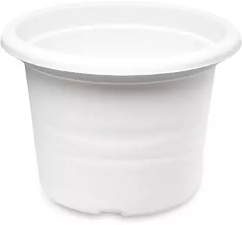 Garronda Blumentopf aus Kunststoff GD-0022 1 Stück Weiß ⌀23cm H=16.5cm ⌀23cm H=16.5cm 1 Stück Weiß