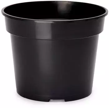 Garronda Blumentopf Kunststoff Pflanztopf rund Kräutertopf Anzuchttöpfe Blumentopf Schwarz für Innen und Aussen 46cm GD-0025 (1 Stück Schwarz ⌀ 46cm H=36cm)