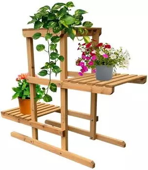 Coemo Blumenregal Perry 76x36x60cm natur