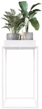ML-Design Pflanzenständer Metall quadratisch stapelbar 45x45x88cm weiß (490006722)