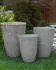 Beliani Camia 2er-Set Blumentöpfe 35cm Grau