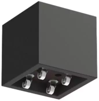 Adezz Carrez Pflanzgefäß mit Rollen Fiberglas schwarz 500x500x500mm