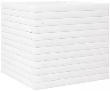 vidaXL Blumentopf Wei&szlig; 50x50x46cm Massivholz Kiefer (3282405)