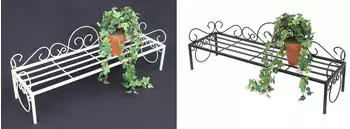 DanDiBo Blumenbank 75 cm (11691) schwarz