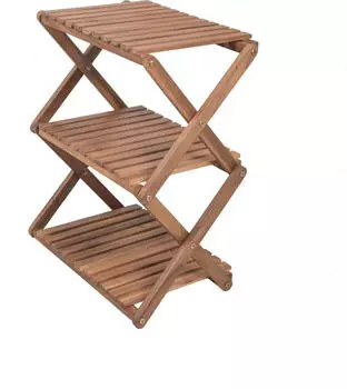 Garden Pleasure TULSA Pflanzregal mit 3 Ebenen aus Akazienholz (985184)