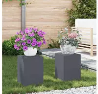 vidaXL Pflanzenst&auml;nder 2 pcs Anthrazit 24 x 24 x 35 cm Stahl