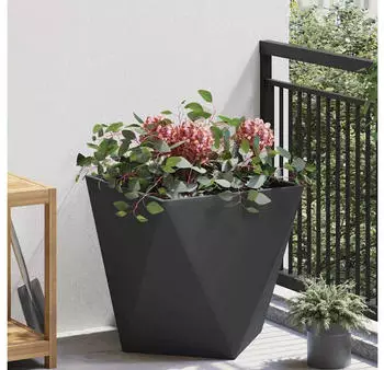 vidaXL Pflanzk&uuml;bel Schwarz 50 x 50 x 50 cm Stahl (883836)