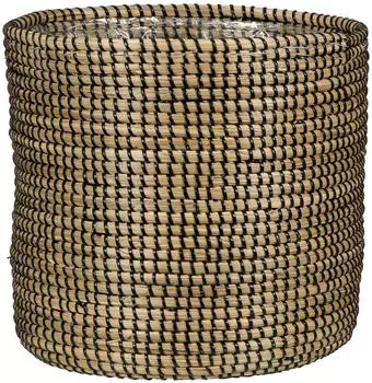 Scheurich Korbtopf aus Seegras &Oslash; 24 cm (67528) schwarz