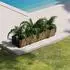Herstera Garden Deco Planter Xic Wood L 150x40x25 cm
