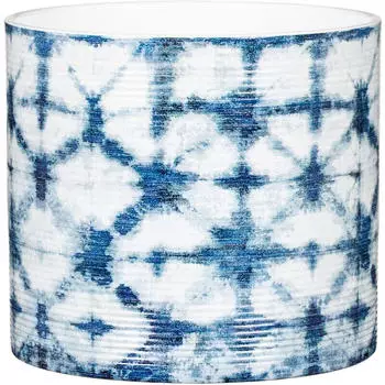 Scheurich Round ceramic plant pot cover 19 x 17 cm blue