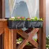 Kadax Balcony planter 40 cm anthracite rattan look