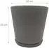 Relaxdays Plastic flower pot 20 x 20 cm light grey