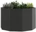 vidaXL Pflanzkübel Stahl Schwarz 60x60x35cm
