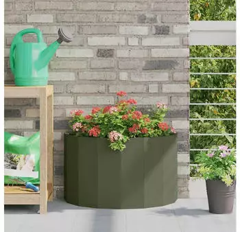 vidaXL Pflanzk&uuml;bel Stahl Olive Gr&uuml;n 60x30x35cm (883699)