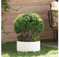 vidaXL Pflanzenring 5 pcs Wei&szlig; 40 x 40 x 20 cm Kaltgewalzter Stahl