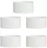 vidaXL Pflanzenring 5er-Set Weiß Stahl 40x40x20cm (873609)
