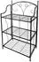 Windhager Pflanzenregal 3-stufig, Metall, pulverbeschichtet, schwarz, 58x31x100cm (05930)