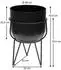 DanDiBo Blumenhocker mit Topf Metall Schwarz 42,5cm (96151)