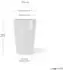 Ecopots Pisa Blumentopf Kunststoff Beton-Optik Weiß Ø21cm x H29,8cm