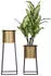 Mauro Ferretti CUP Blumentopf-Ständer 2er-Set Gold/Schwarz Ø26x70cm & Ø23x45cm (1422940000)